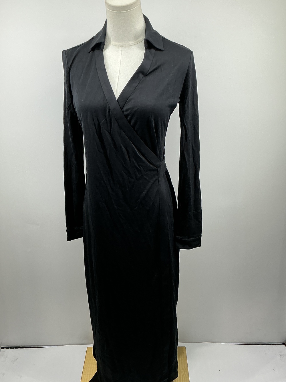 100% Silk Jersey Midi Wrap Dress